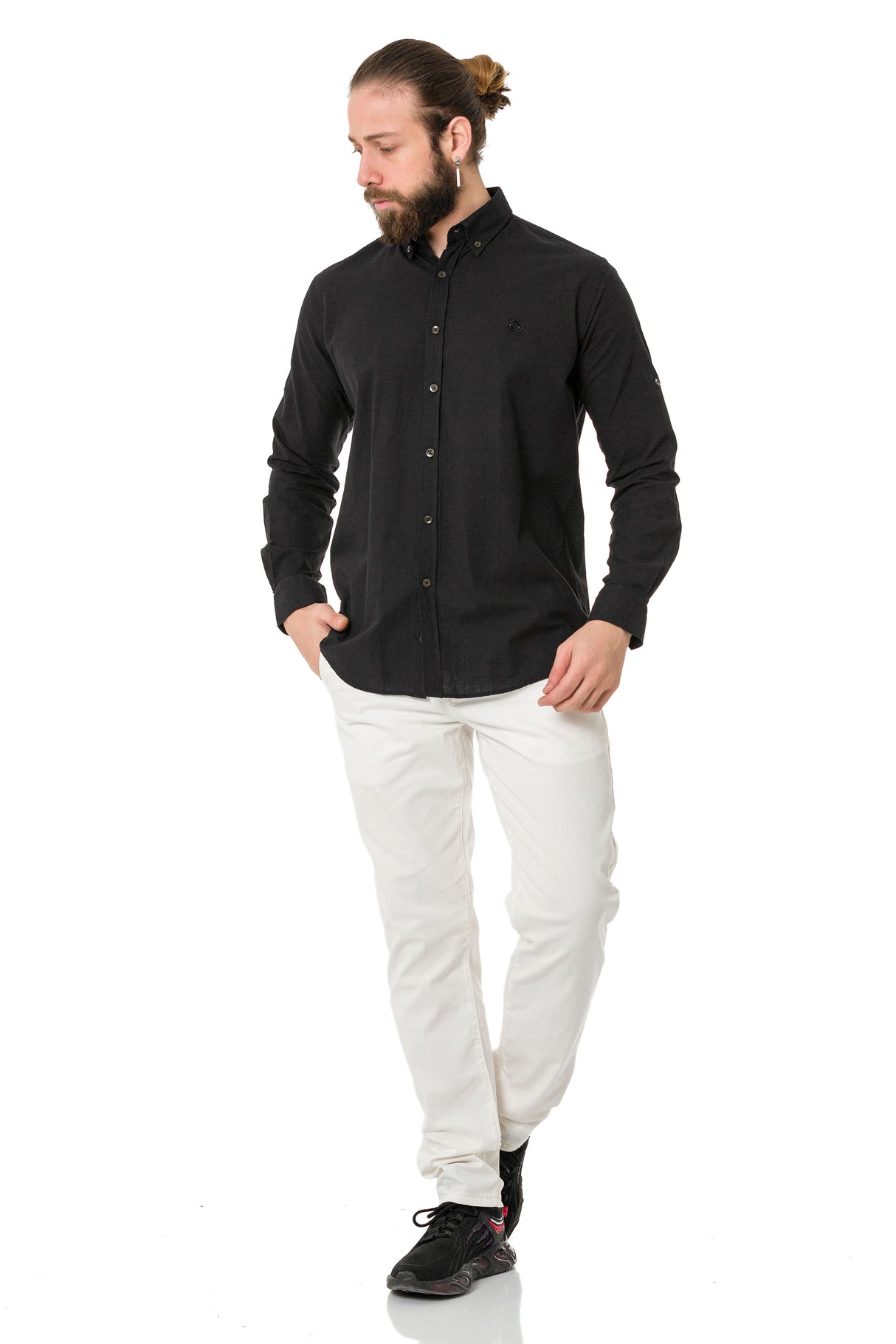 CH199 Mężczyźni koszula z długim rękawem w modnym klasycznym stylu