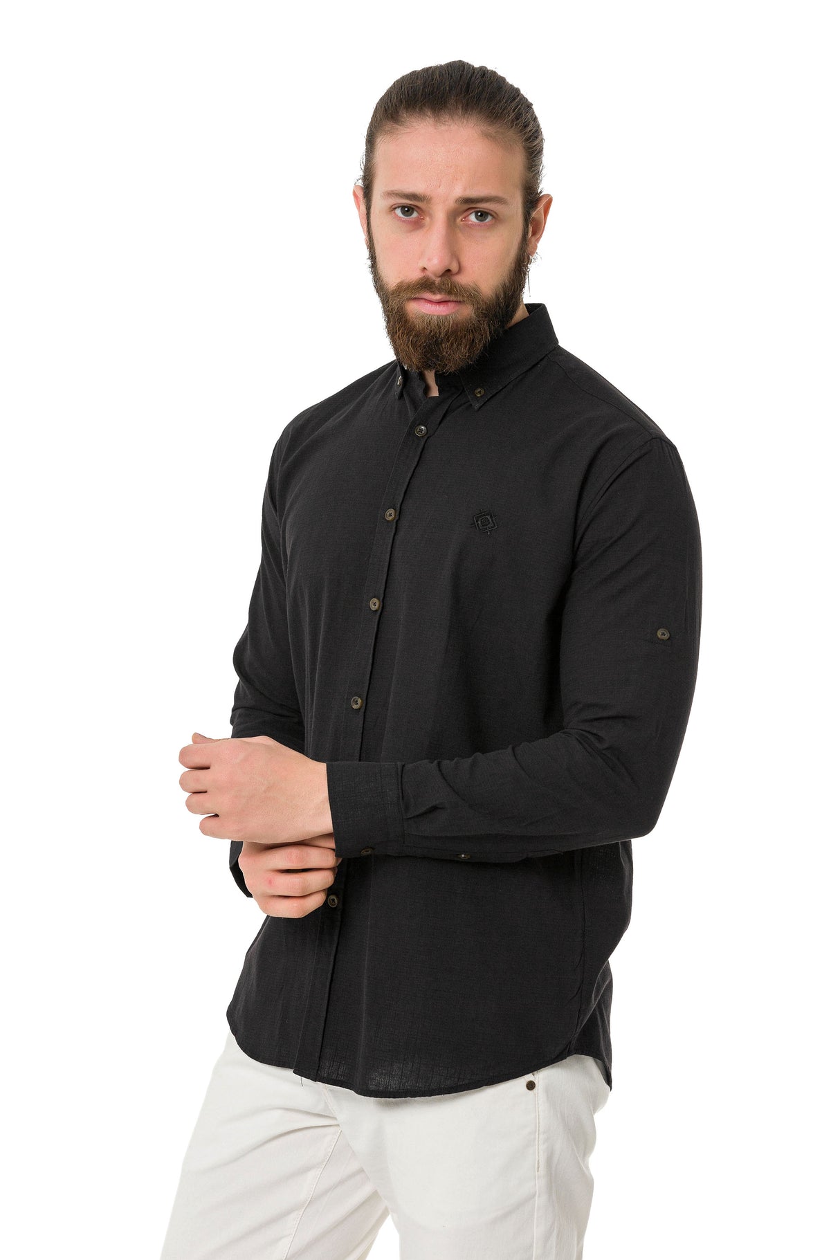 CH199 Mężczyźni koszula z długim rękawem w modnym klasycznym stylu