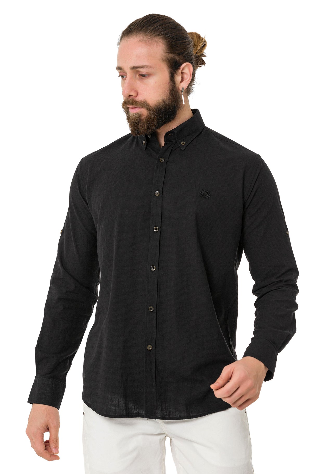 CH199 Mężczyźni koszula z długim rękawem w modnym klasycznym stylu