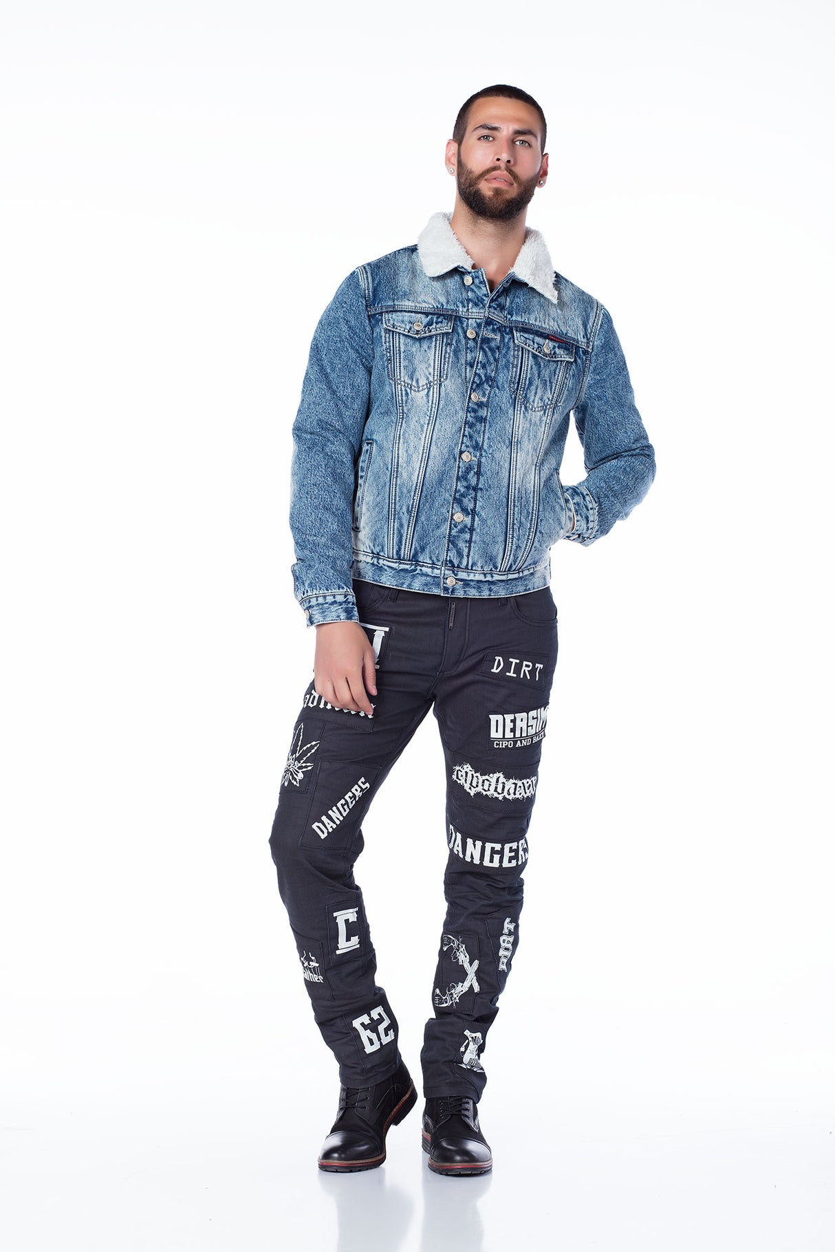 CJ136 kurtka jeansowa męska