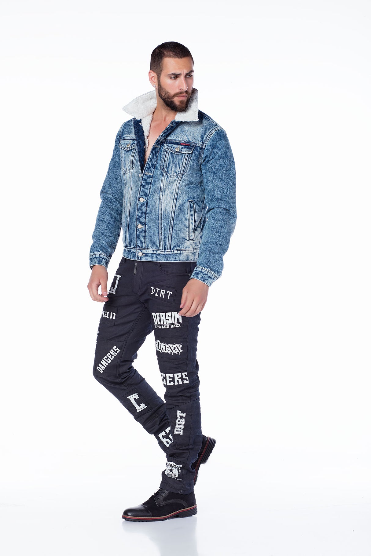 CJ136 kurtka jeansowa męska