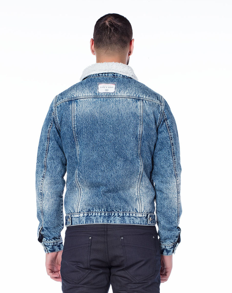 CJ136 kurtka jeansowa męska