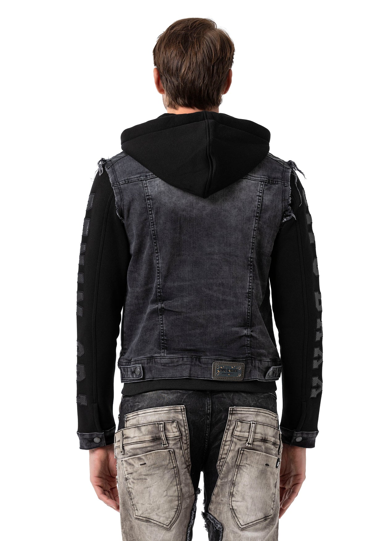 CJ155 Spijkerjack met Capuchon in Western Look