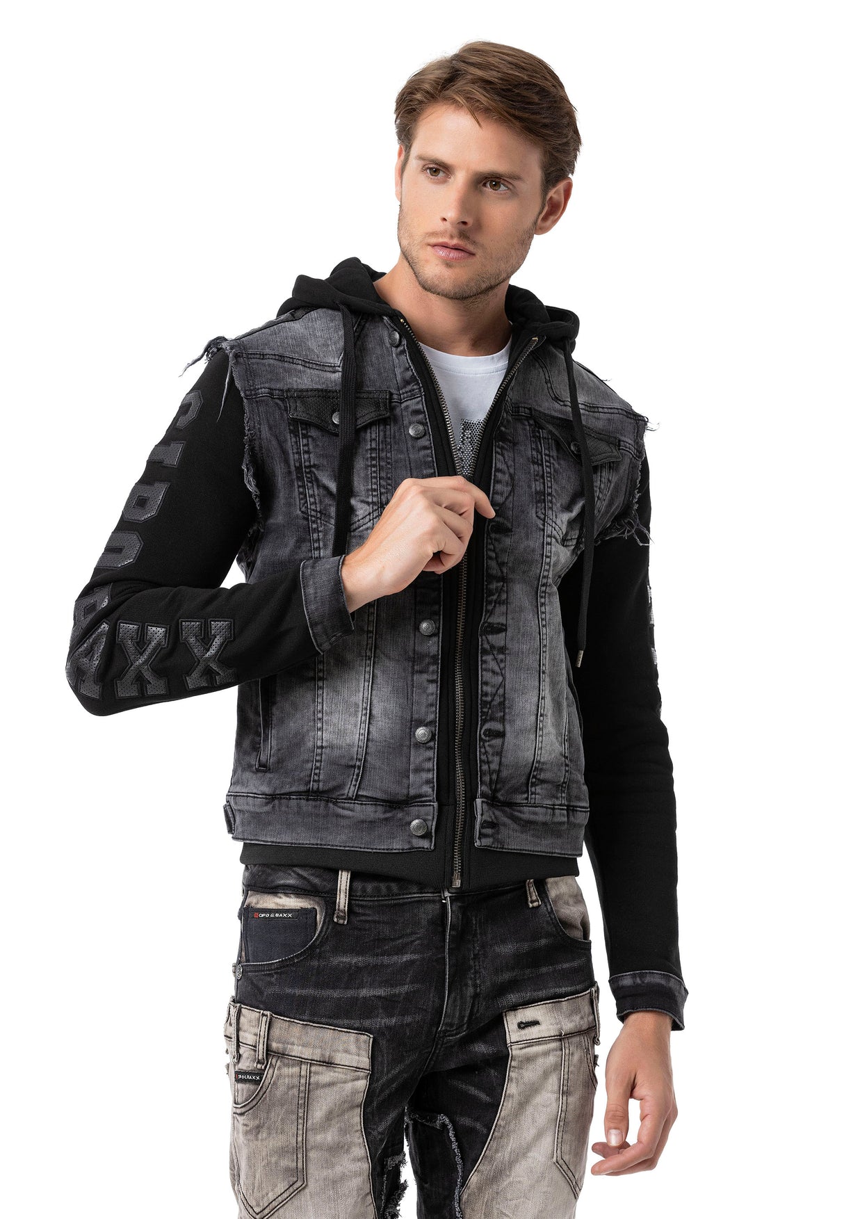 CJ155 kurtka jeansowa męska