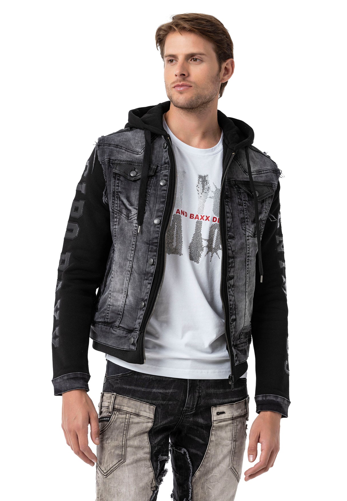 CJ155 kurtka jeansowa męska