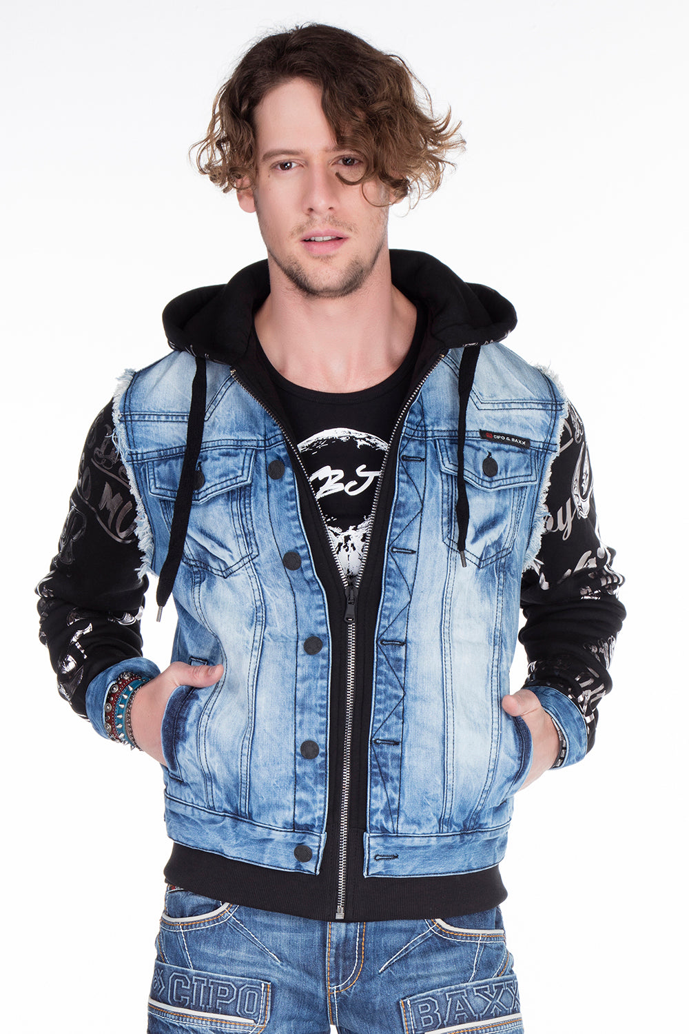 CJ181 kurtka męska z kapturem