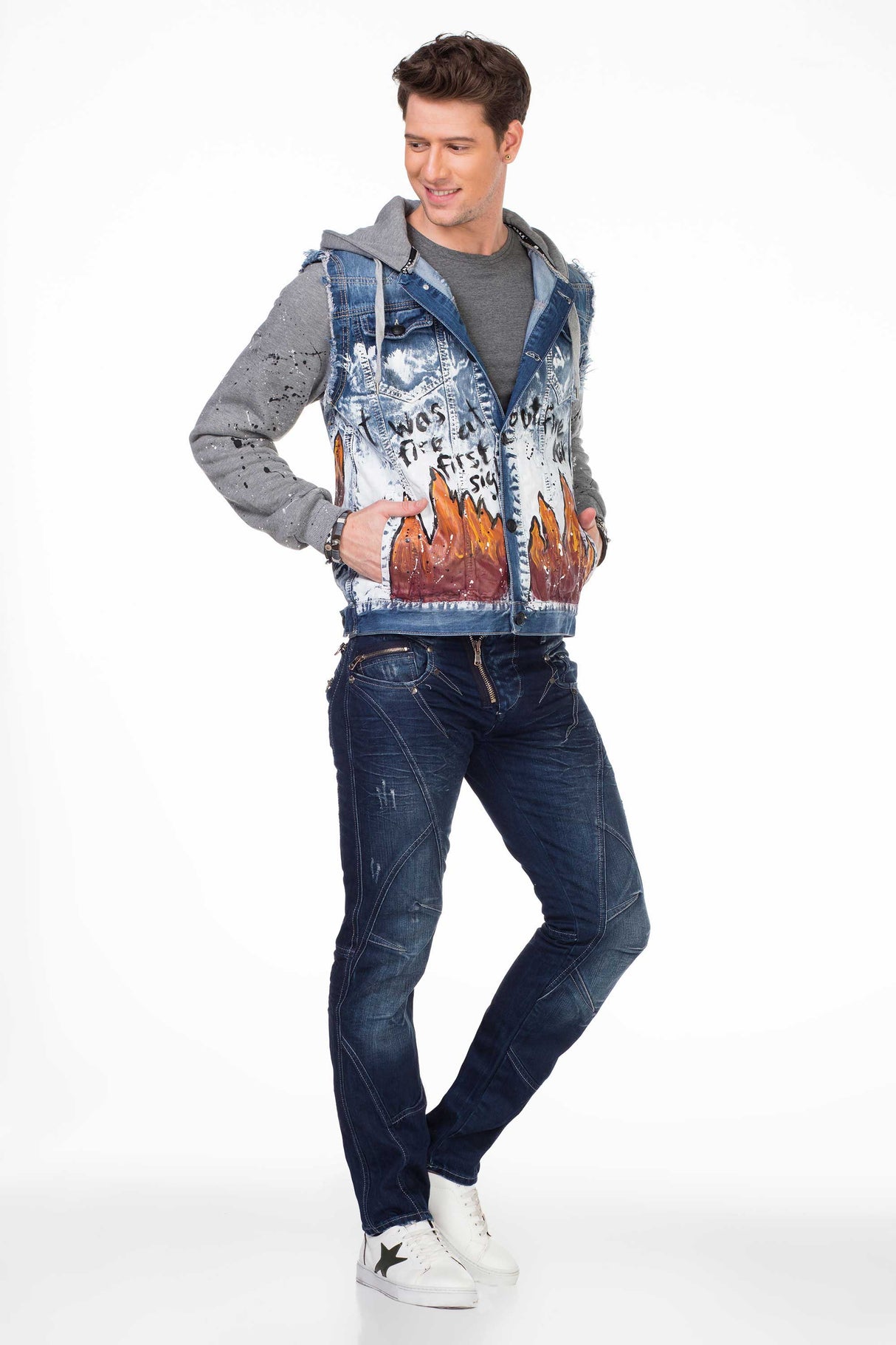 CJ209 kurtka męska z kapturem