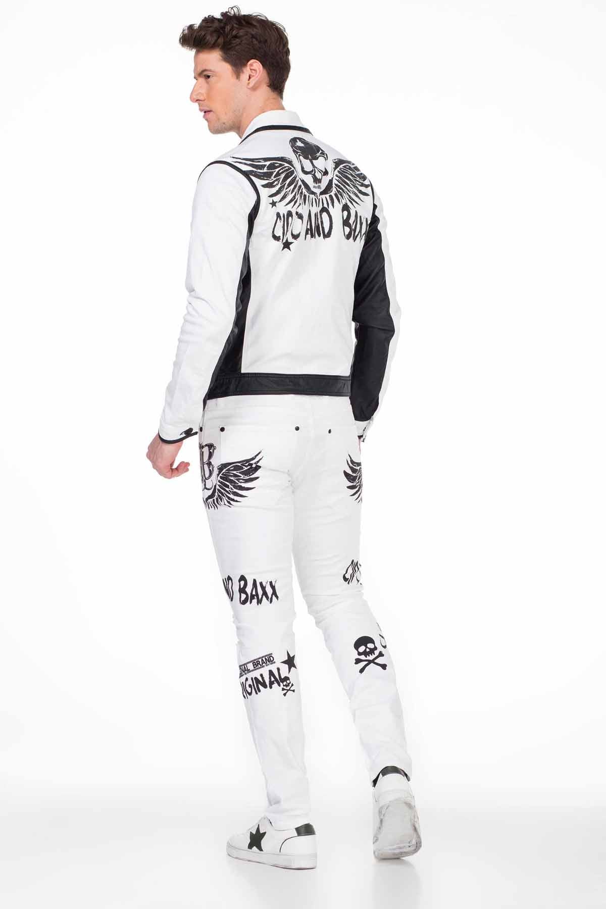 CJ213 kurtka męska z grafiką na plecach