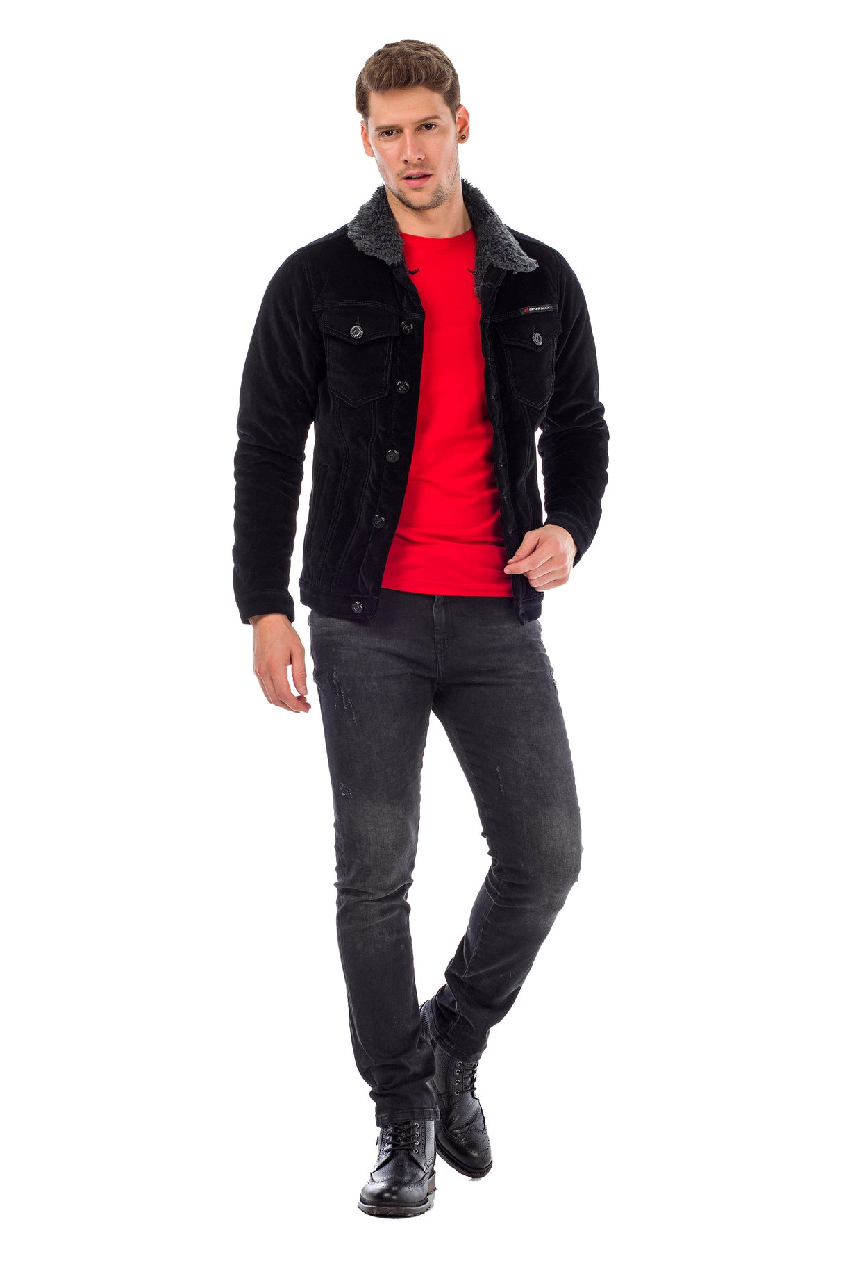 CJ231 kurtka męska sztruksowa