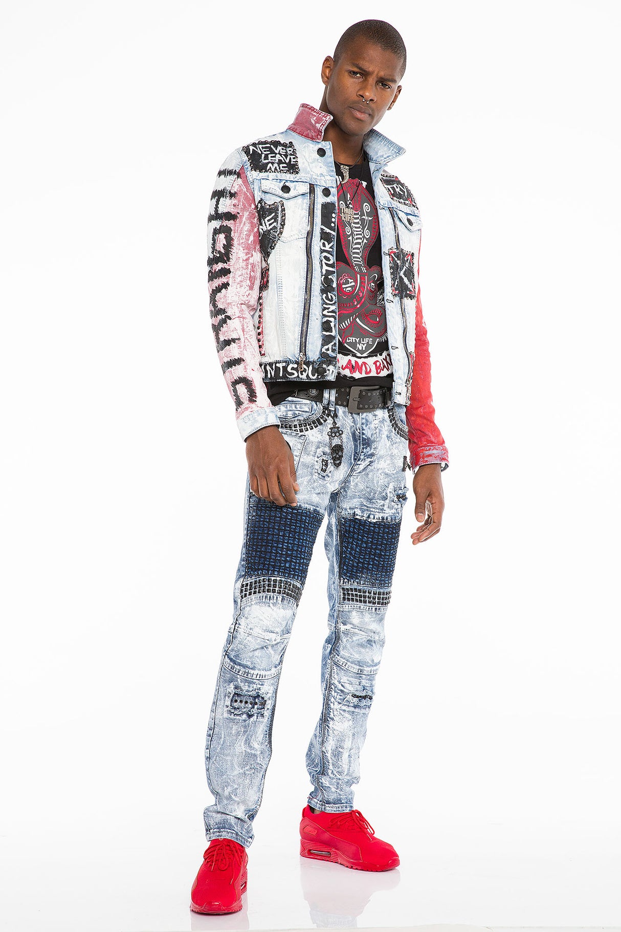 CJ241 kurtka męska z napisami