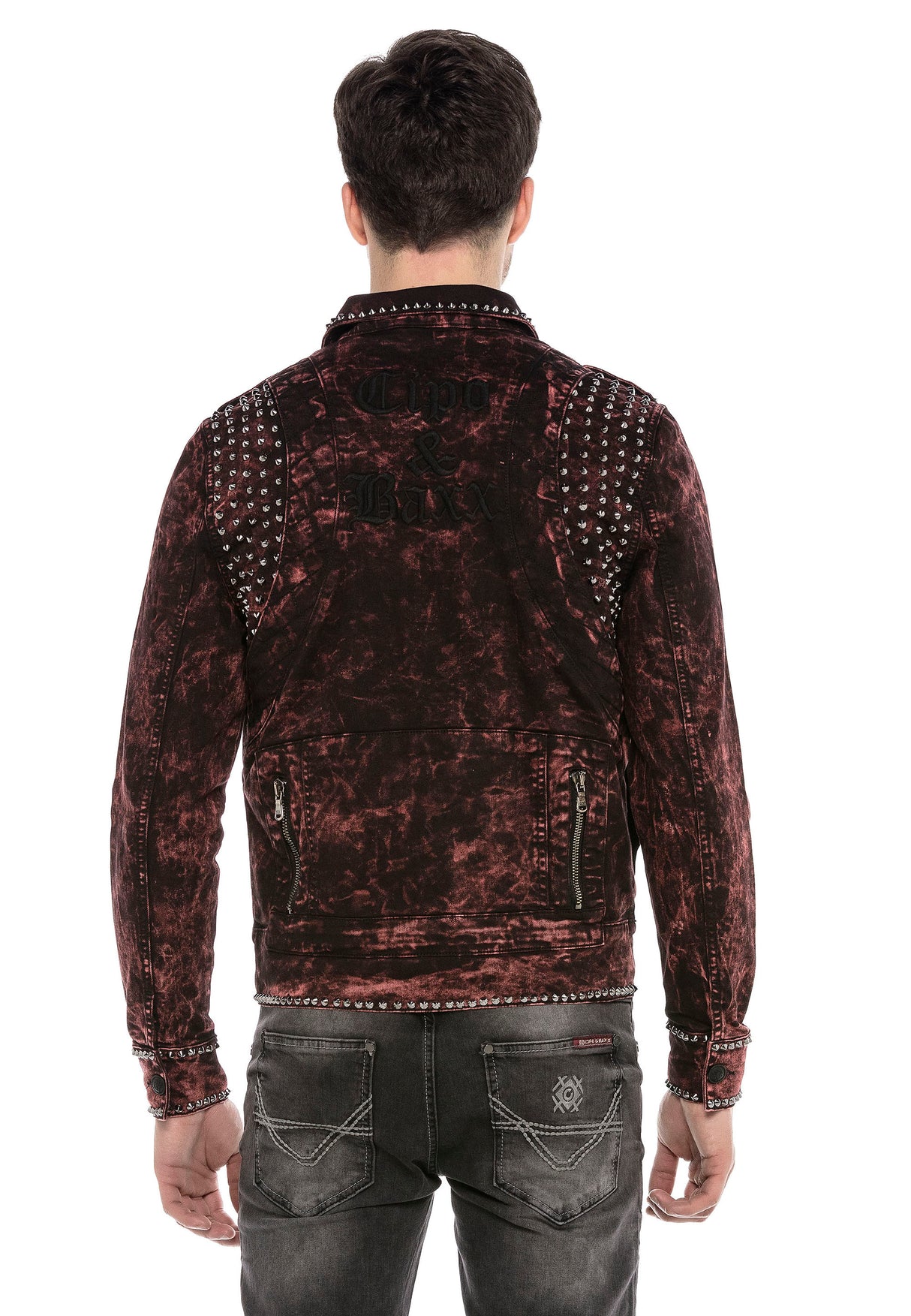 CJ251 kurtka męska burgundowa