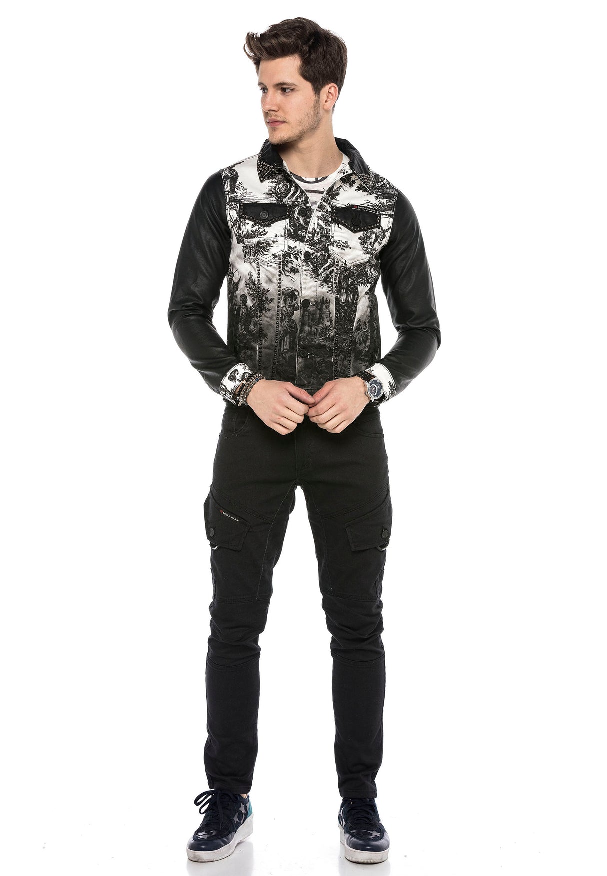 CJ252 kurta męska z wzorem