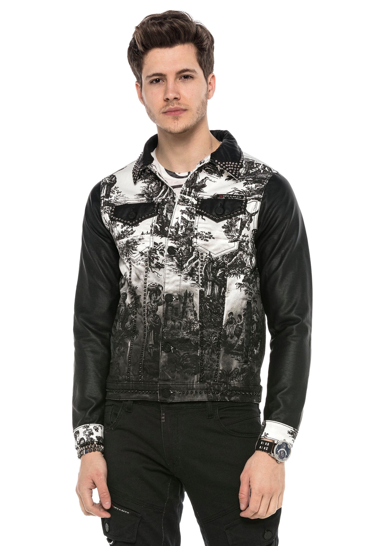 CJ252 kurta męska z wzorem