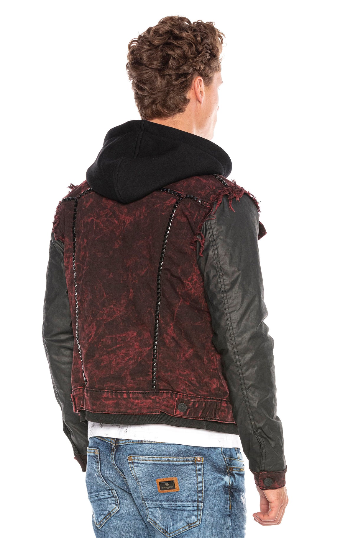 CJ259 kurtka męska burgundowa