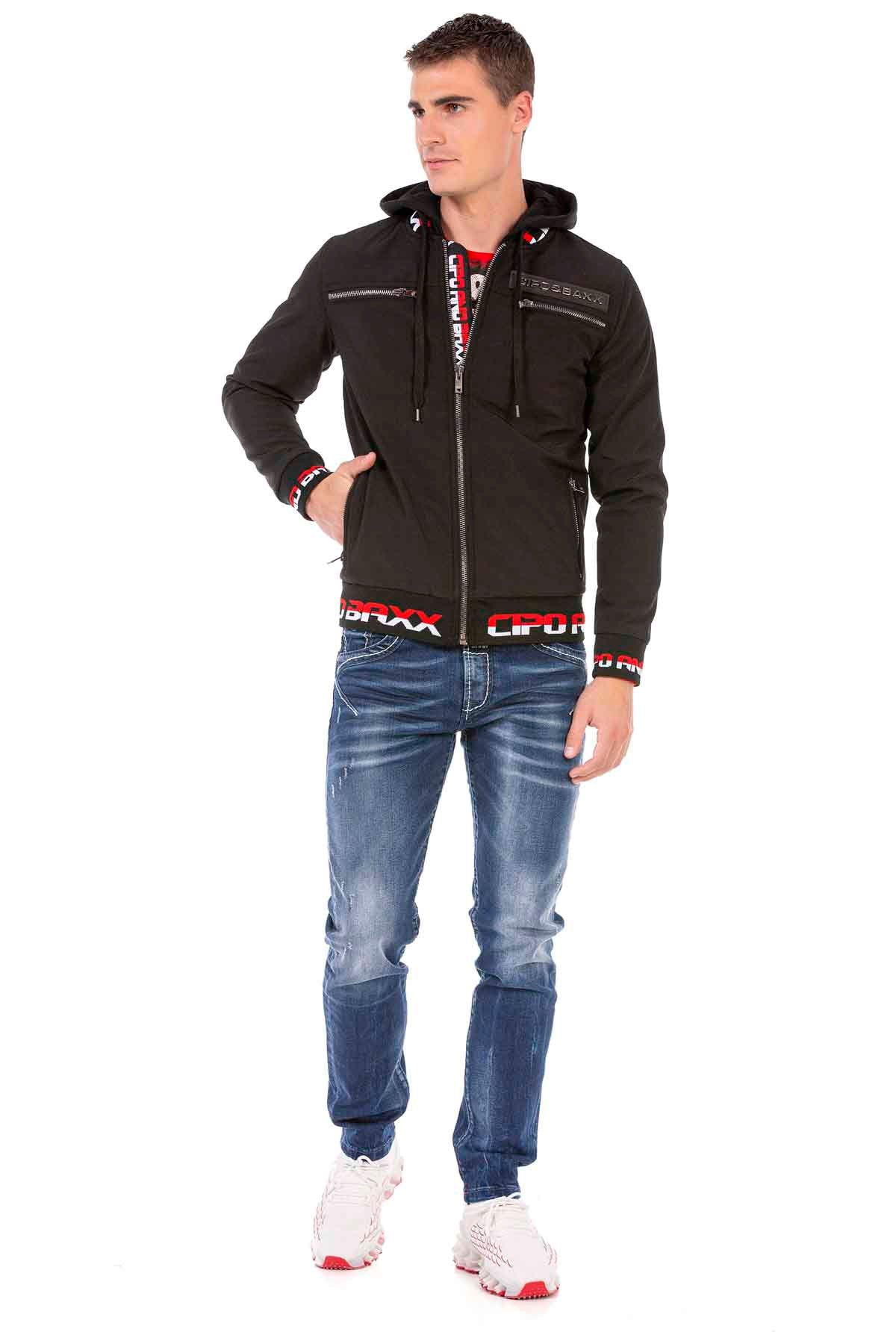 CJ271 kurtka męska z tłoczeniem na plecach