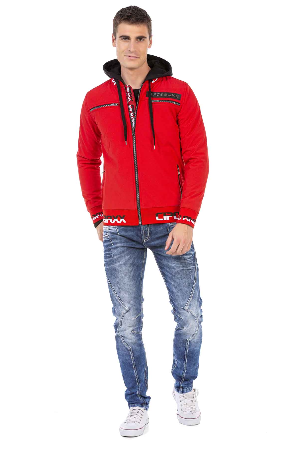 CJ271 kurtka męska z tłoczeniem na plecach