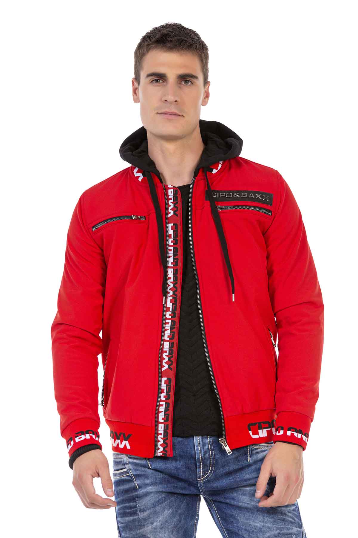 CJ271 kurtka męska z tłoczeniem na plecach