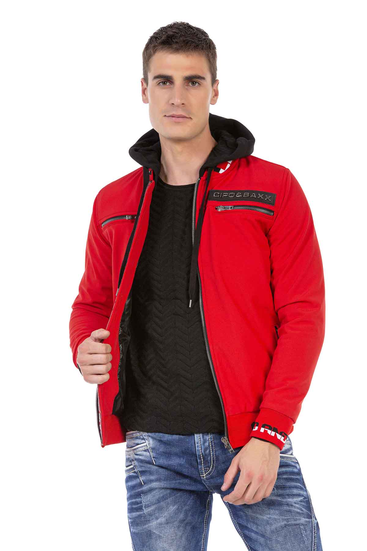 CJ271 kurtka męska z tłoczeniem na plecach