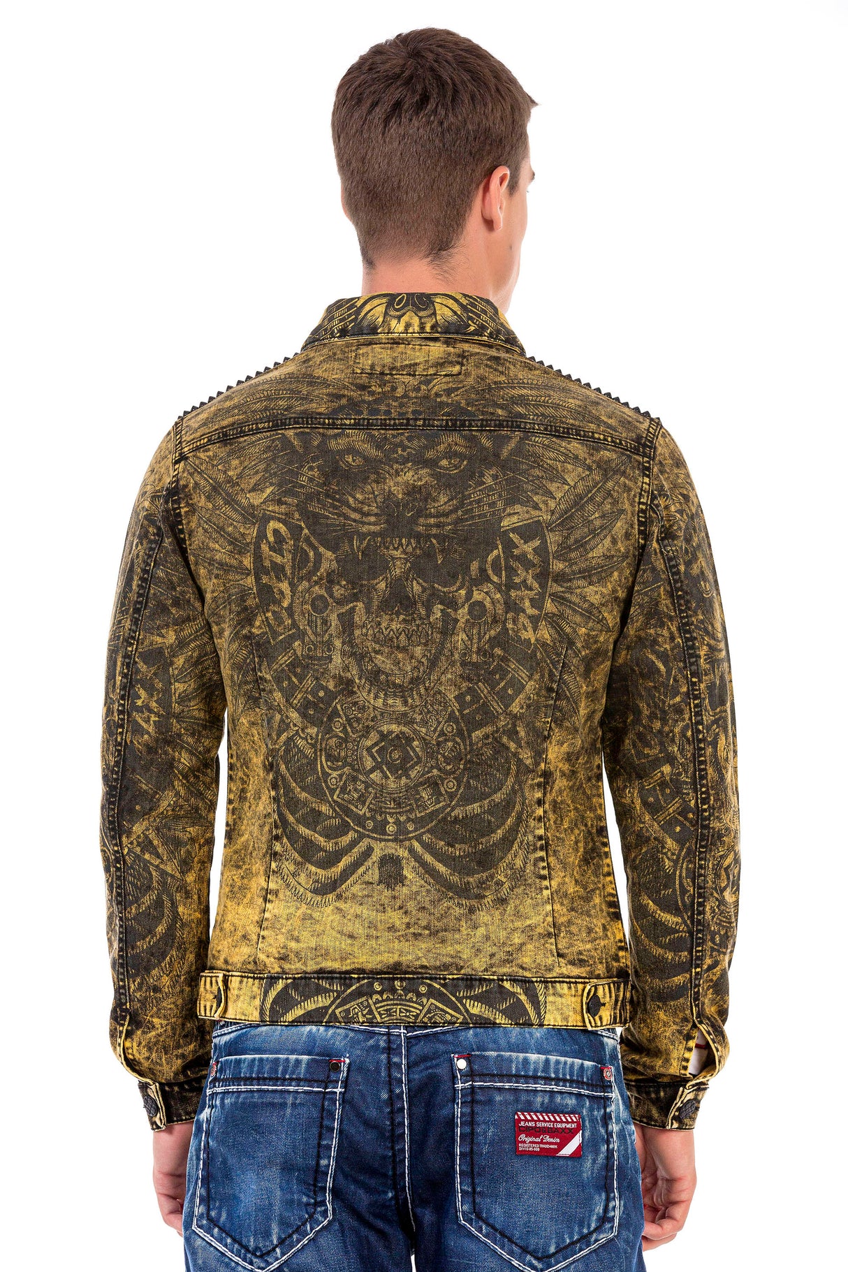 CJ273 kurtka męska z nadrukiem na plecach