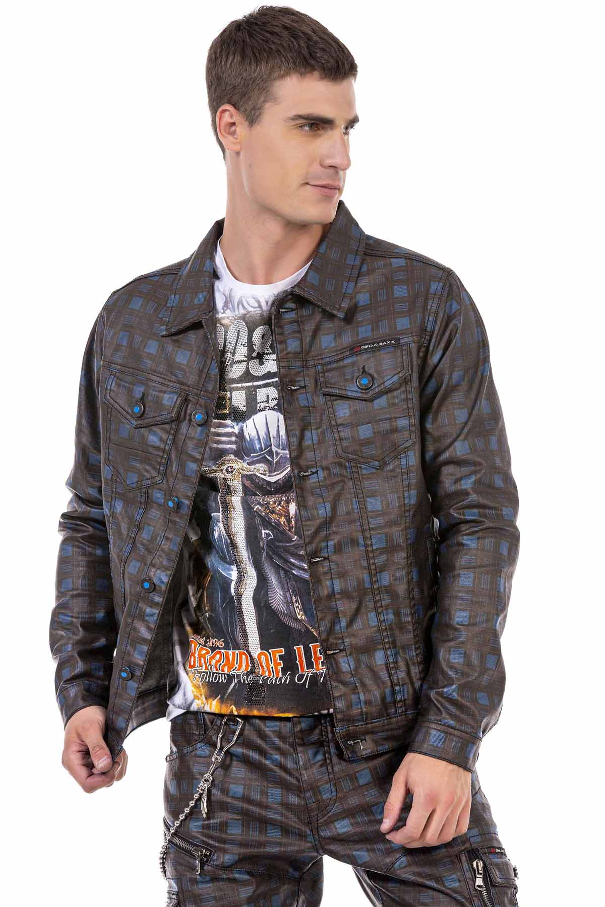 CJ278 kurtka męska jeansowa