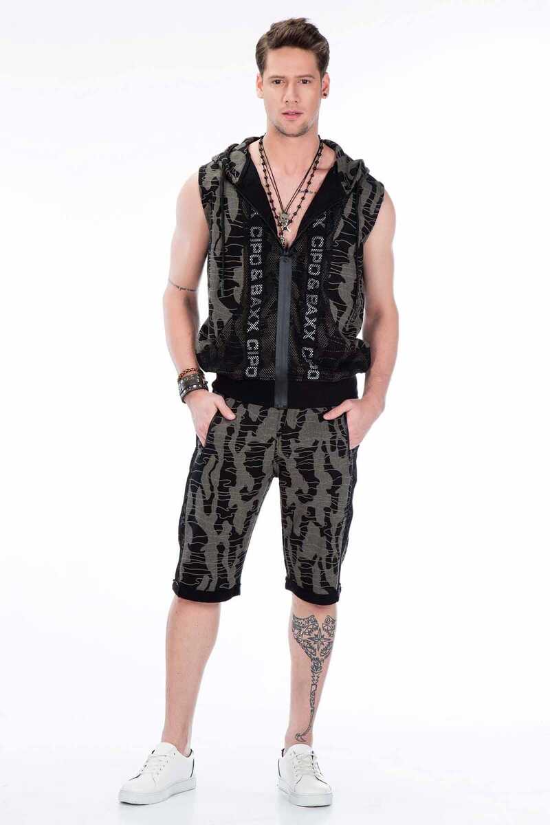 CK167 szorty męskie capri w kamuflażowym stylu