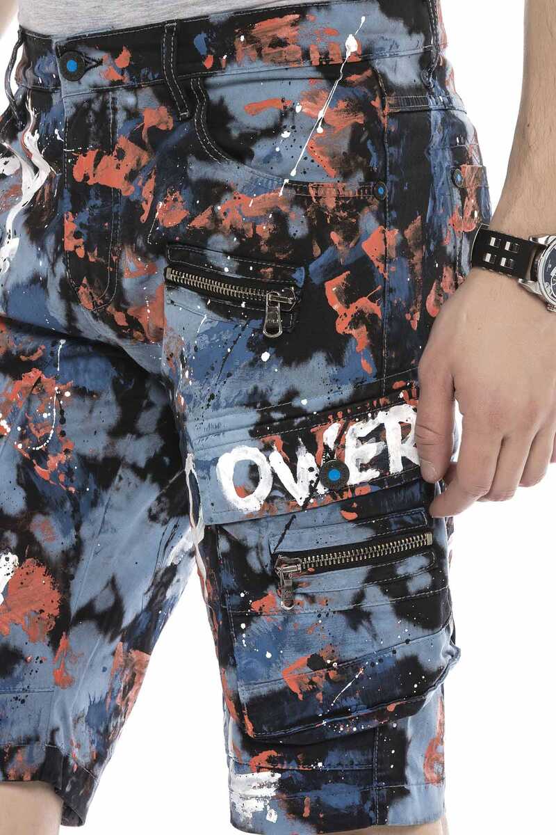 CK204 szorty męskie capri z farbą