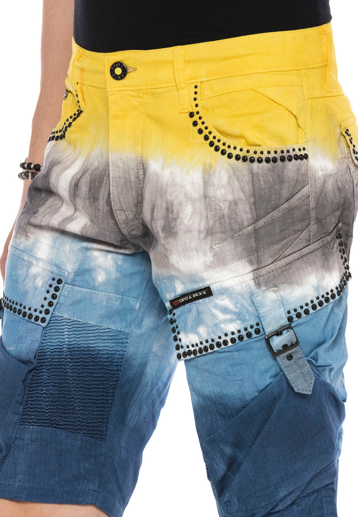 CK211 szorty męskie kolorowe cieniowane