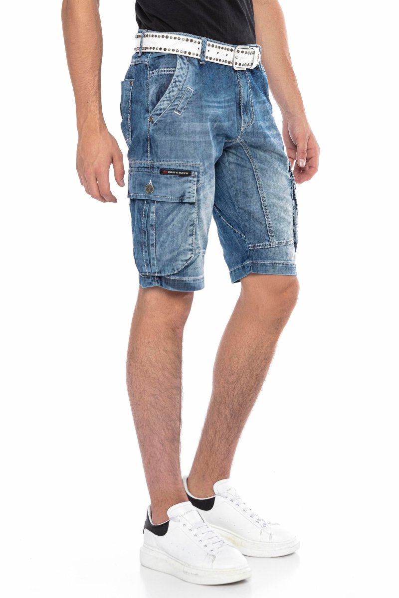 CK215 MEN CAPRI -shorts met Cargot -tassen
