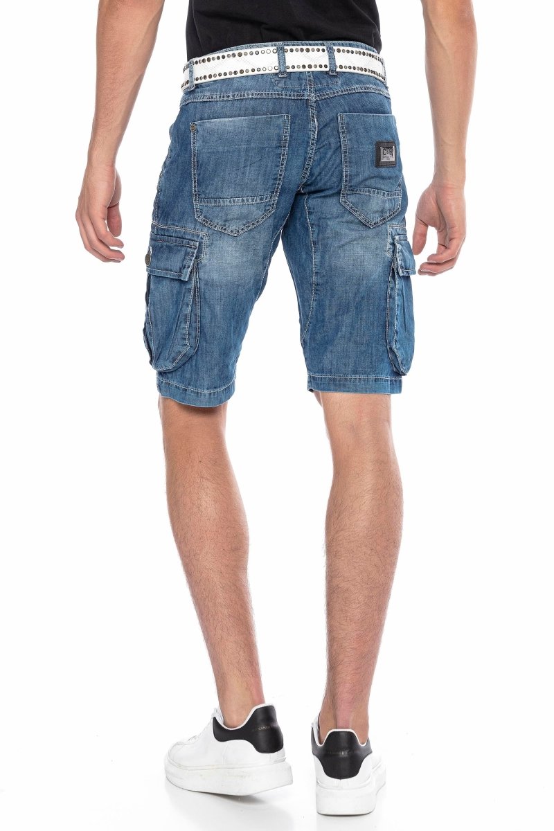 CK215 Herren Capri Shorts mit Cargotaschen