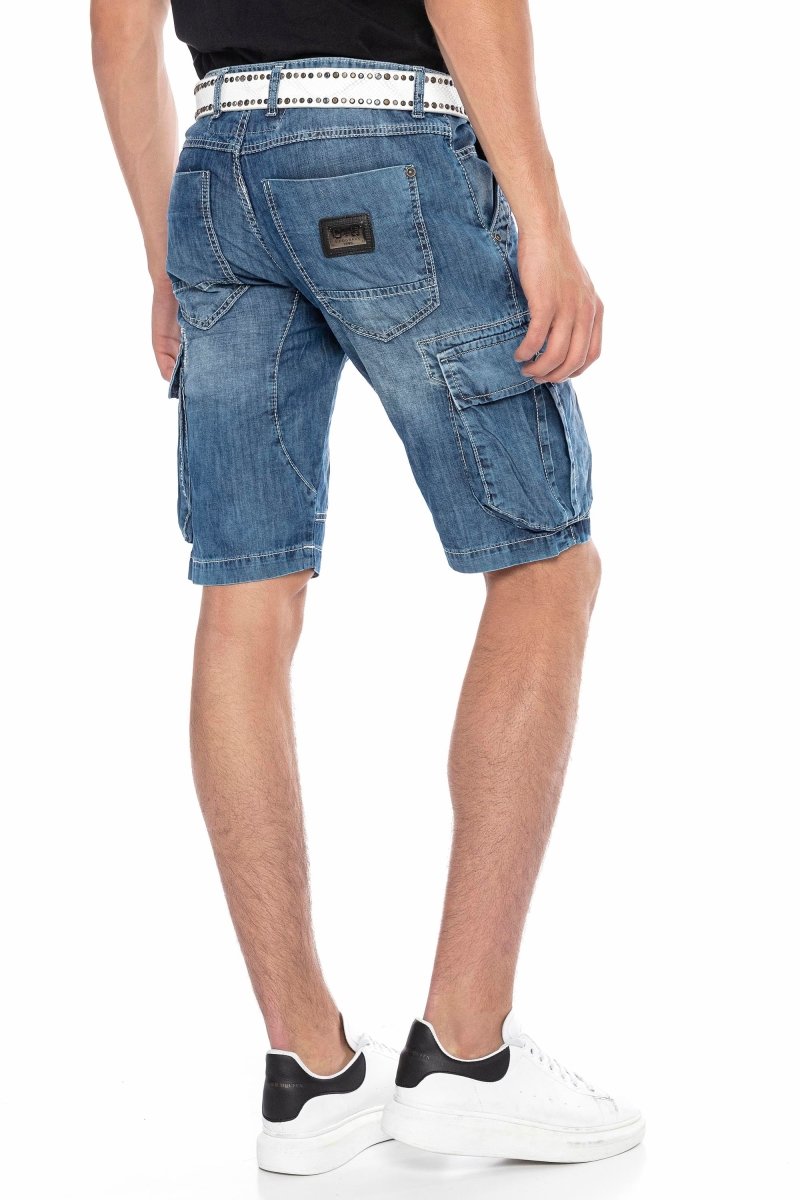 CK215 Herren Capri Shorts mit Cargotaschen