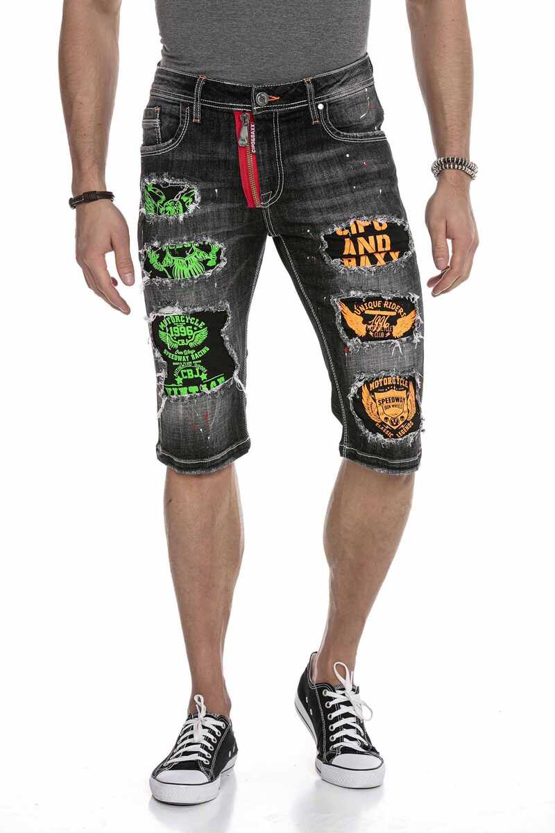 CK241 szorty męskie z łatami