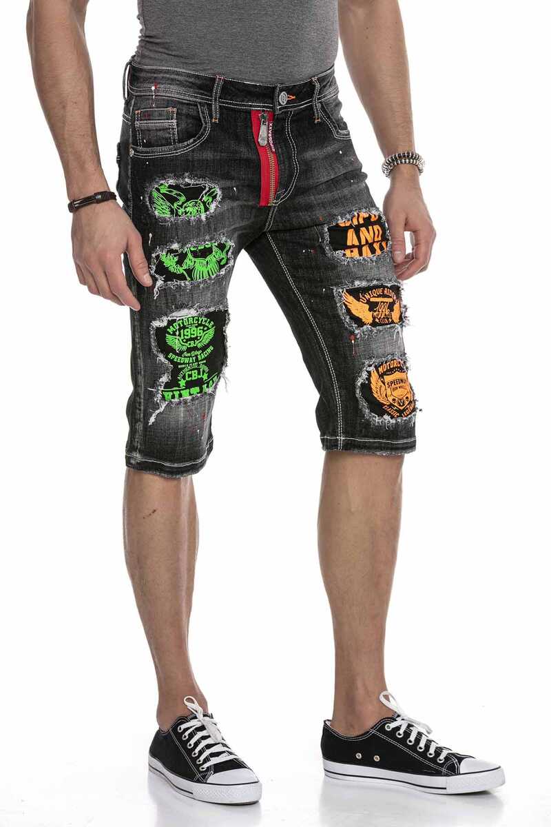 CK241 szorty męskie z łatami