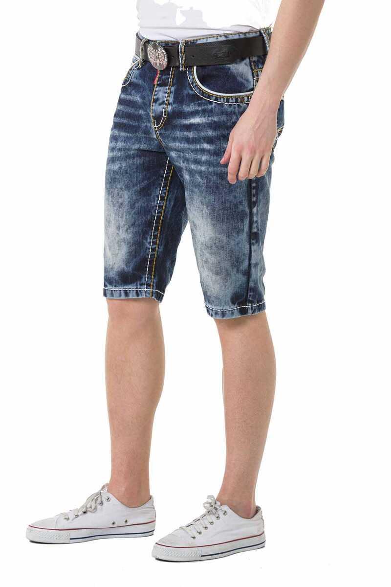 CK268 Heren Capri Shorts met Contrastnaden