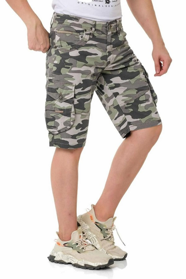 CK286 szorty męskie w stylu moro