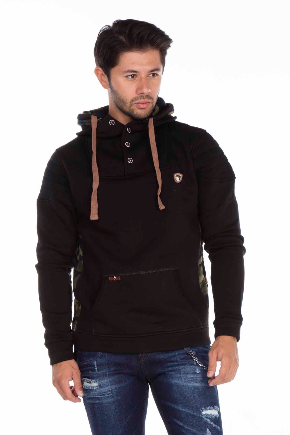 CL235 Herren Kapuzensweatshirt mit praktischer Känguru-Tasche