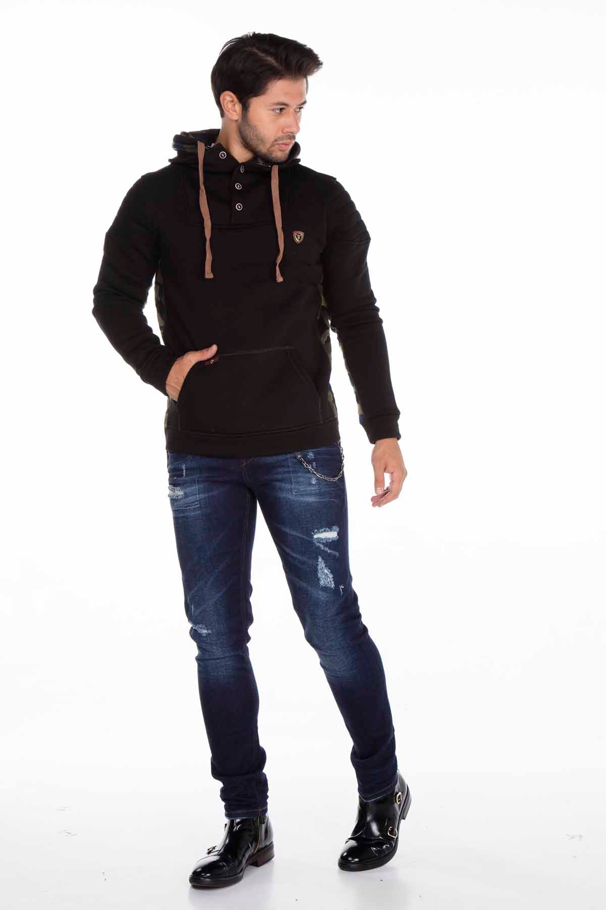 CL235 Herren Kapuzensweatshirt mit praktischer Känguru-Tasche