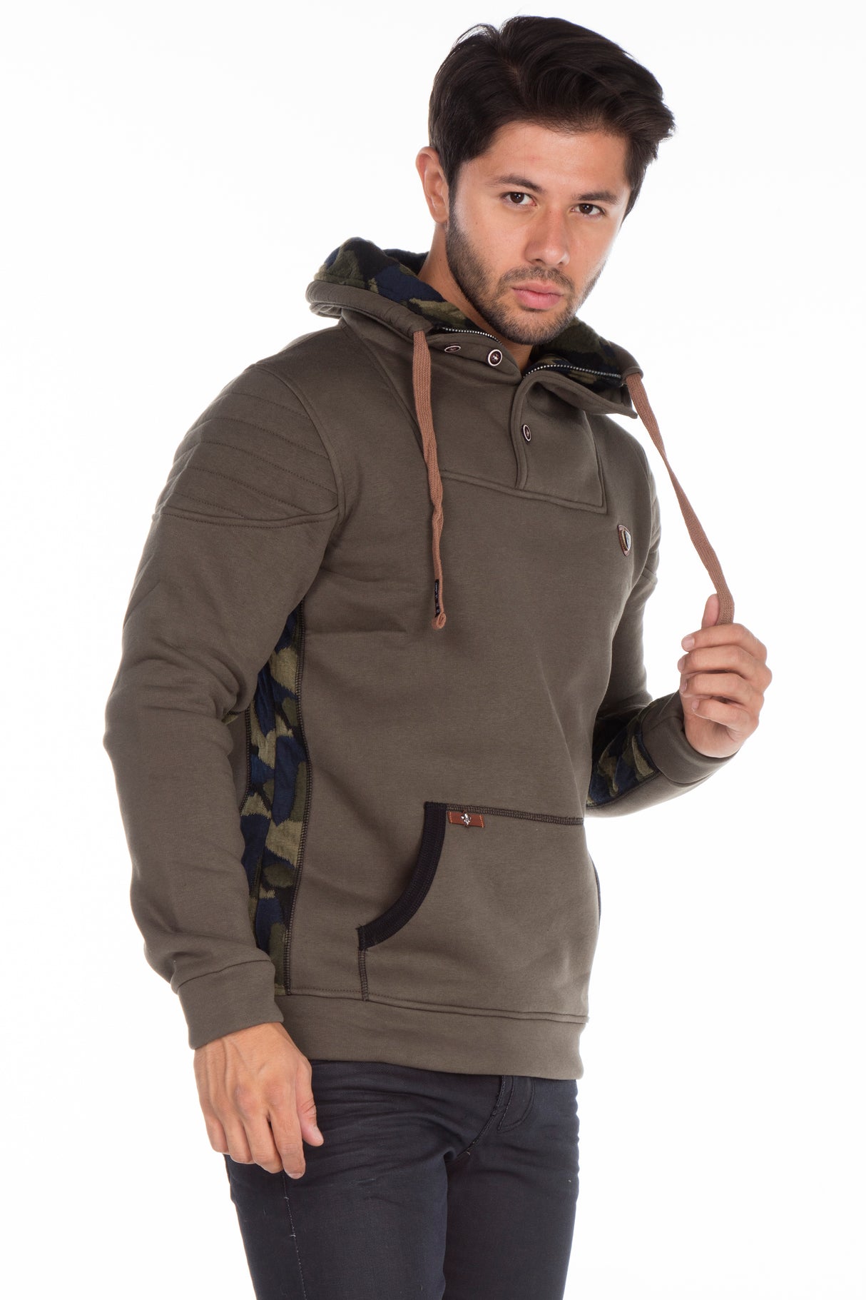 CL235 Herren Kapuzensweatshirt mit praktischer Känguru-Tasche