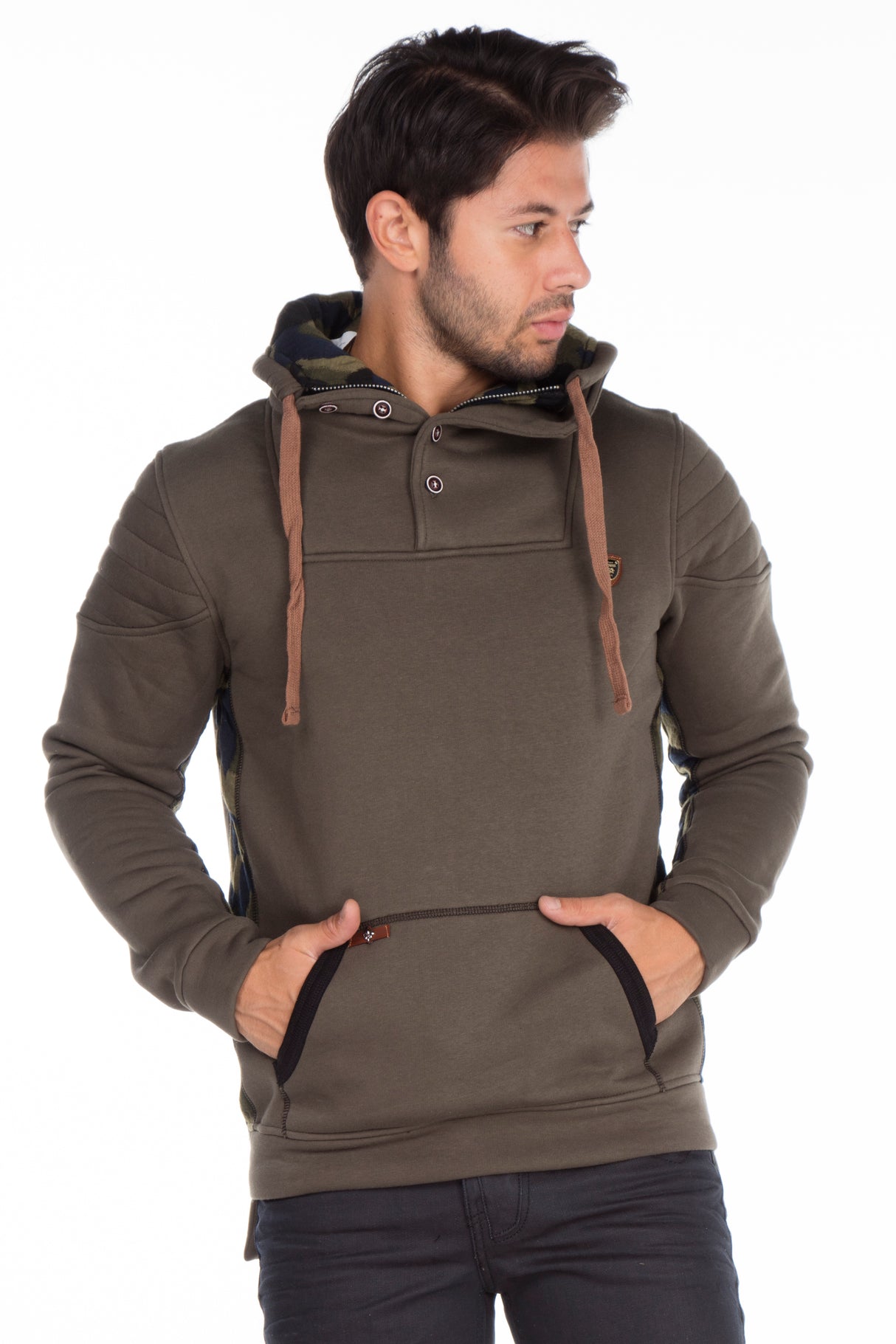 CL235 Herren Kapuzensweatshirt mit praktischer Känguru-Tasche