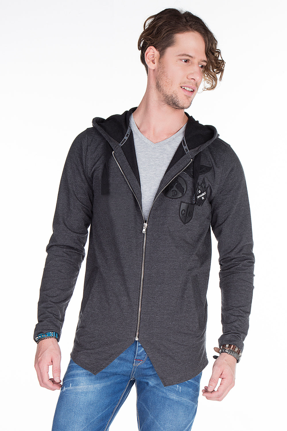 CL238 bluza męska rozpinana długa