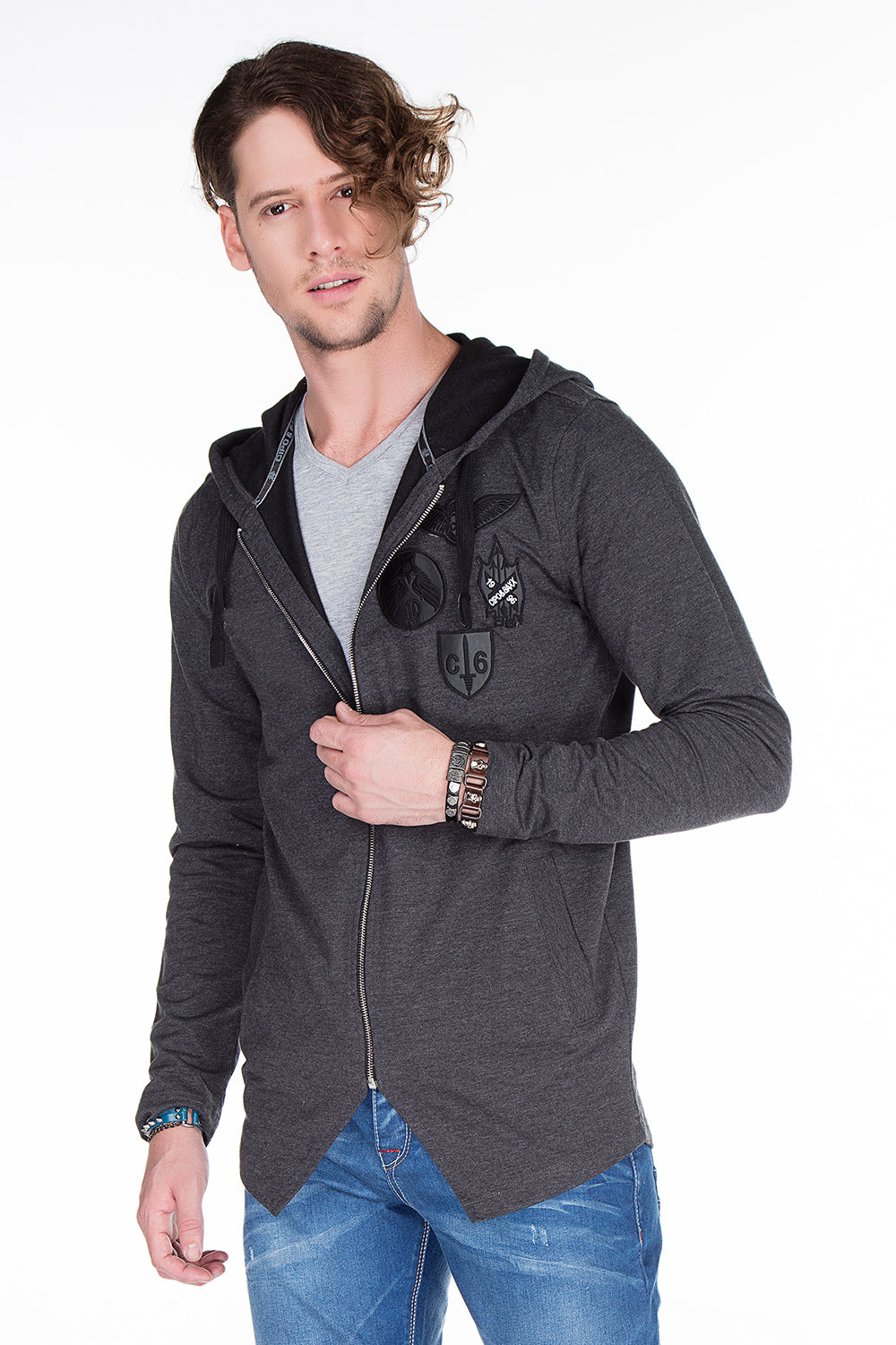 CL238 bluza męska rozpinana długa