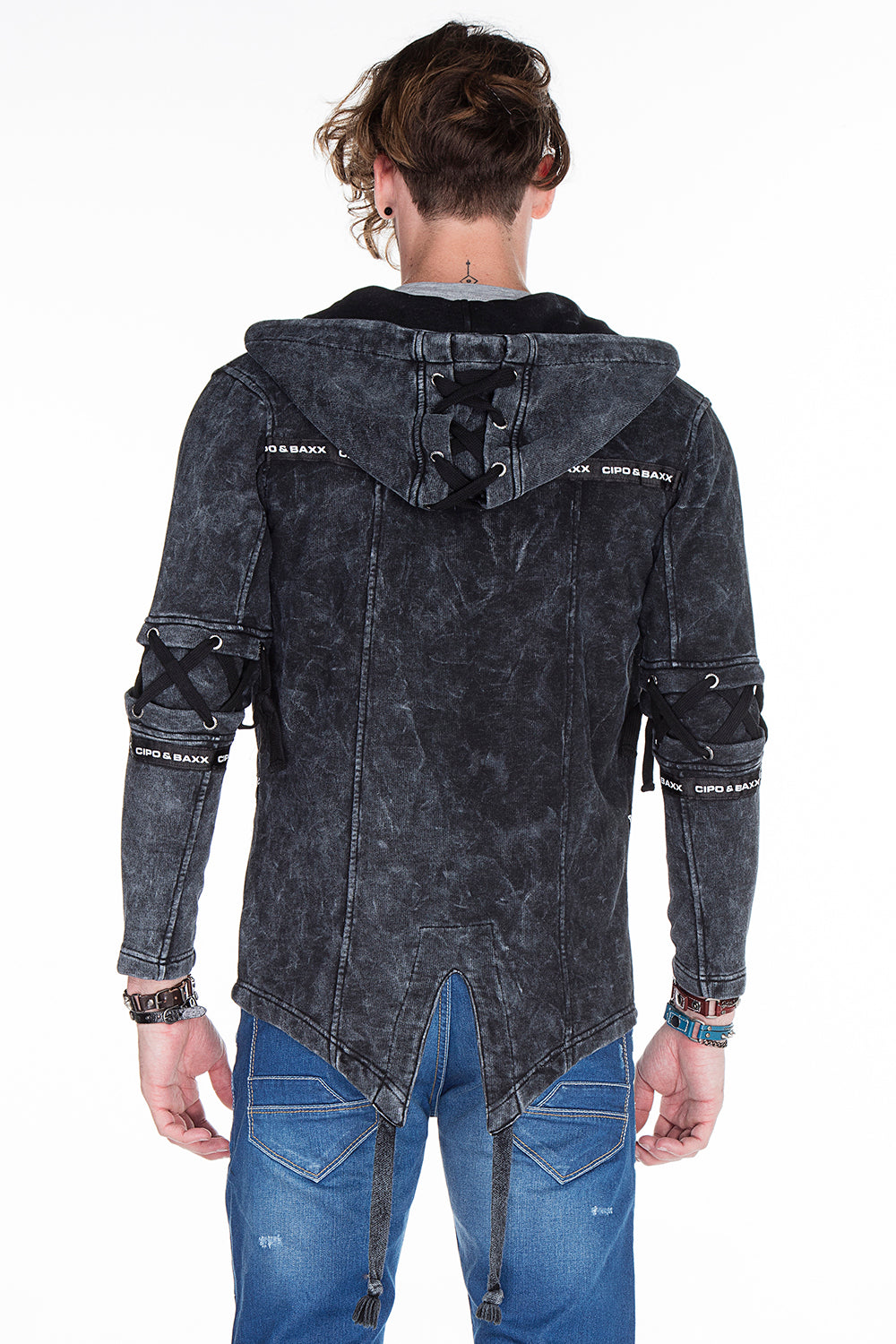 CL257 Felpa uomo con cappuccio