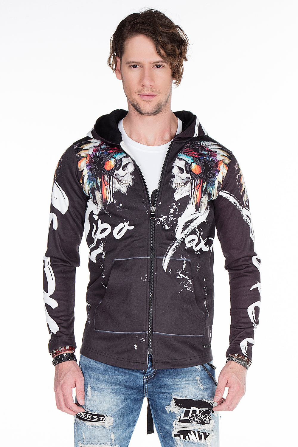 CL263 Felpa uomo con stampa