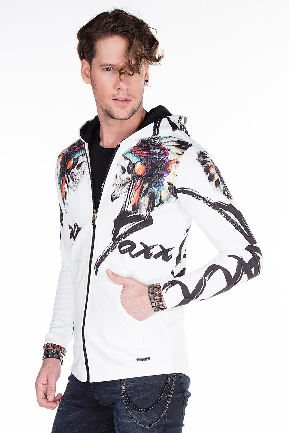 CL263 Felpa uomo con stampa