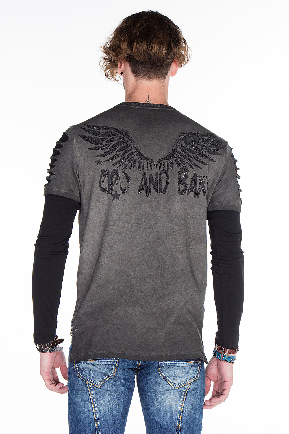 CL265 bluza męska w rockowym stylu