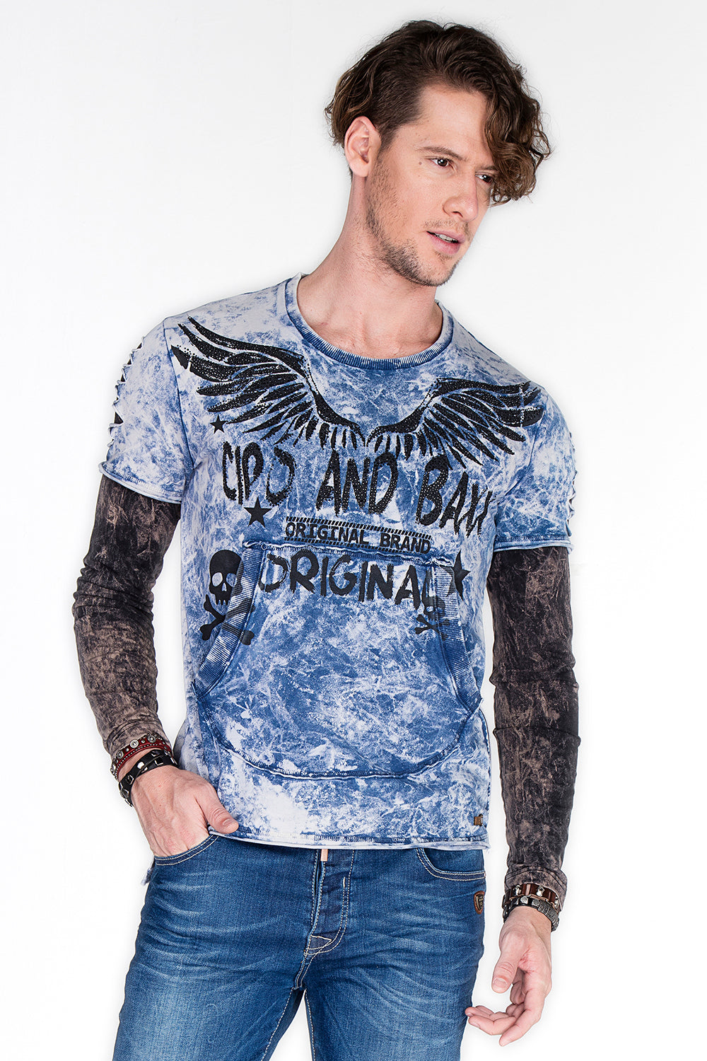 CL265 bluza męska w rockowym stylu