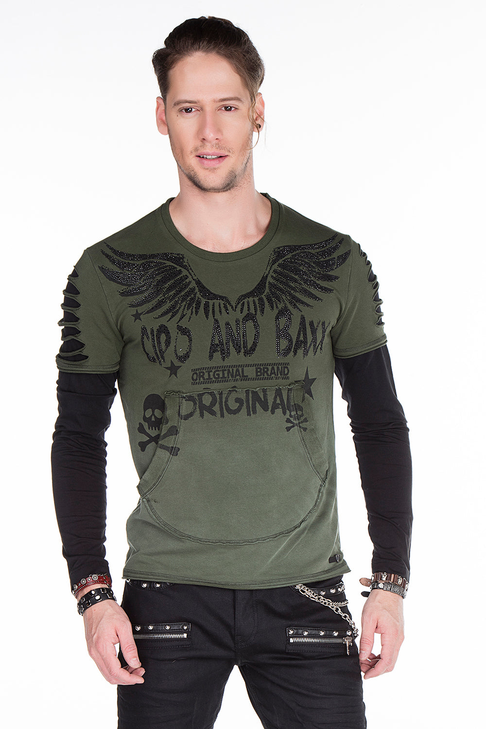 CL265 bluza męska w rockowym stylu