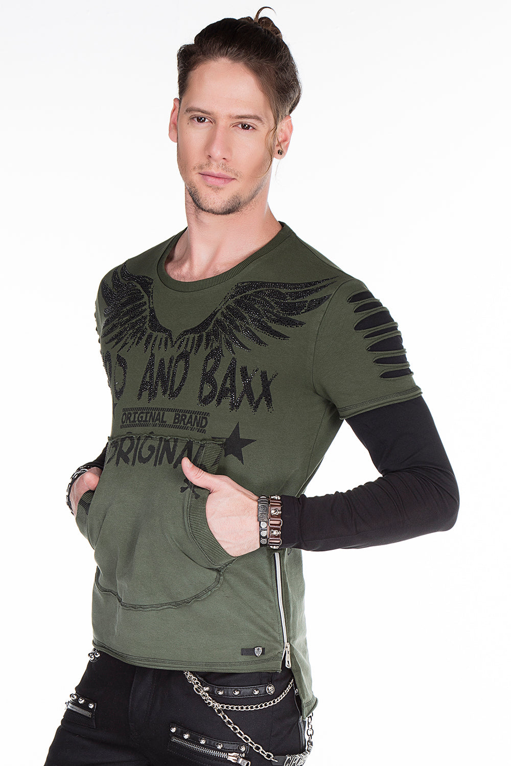 CL265 bluza męska w rockowym stylu