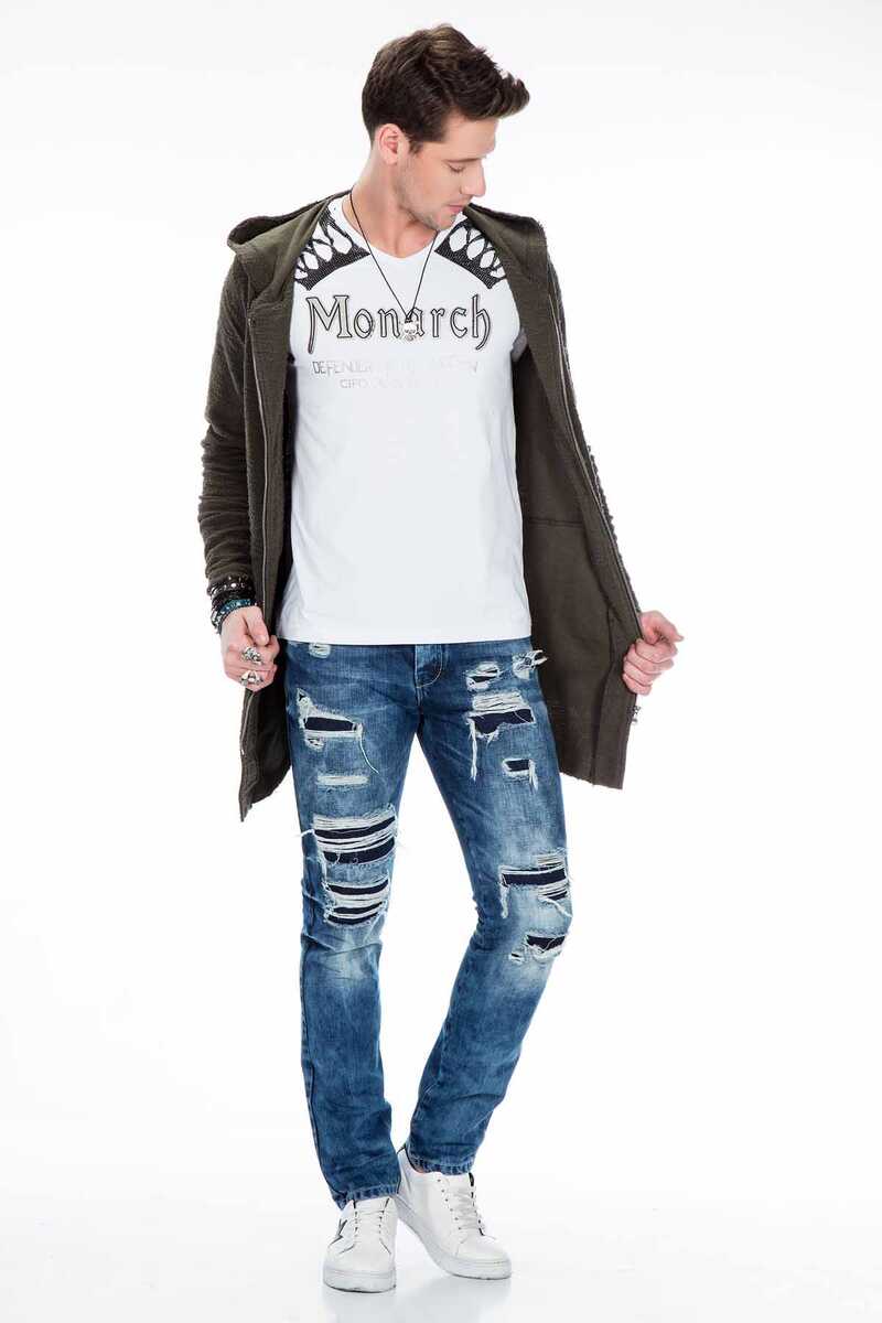 CL296 bluza męska z podwójnym zamkiem