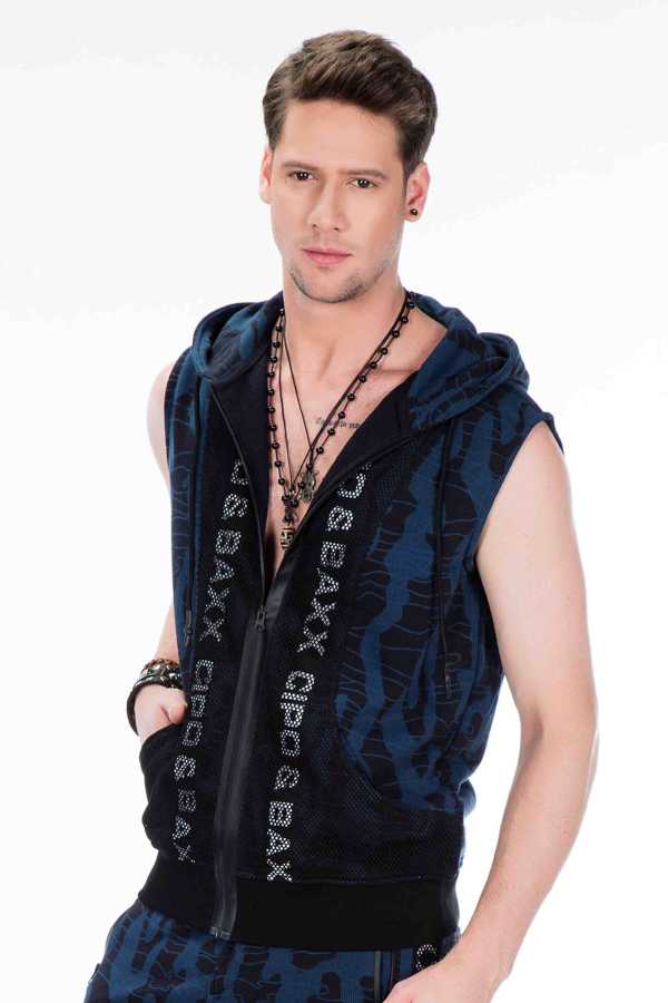 CL297 bezrękawnik męski bluzowy z kapturem