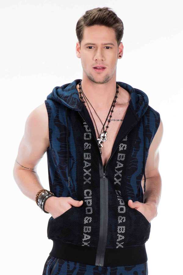 CL297 bezrękawnik męski bluzowy z kapturem